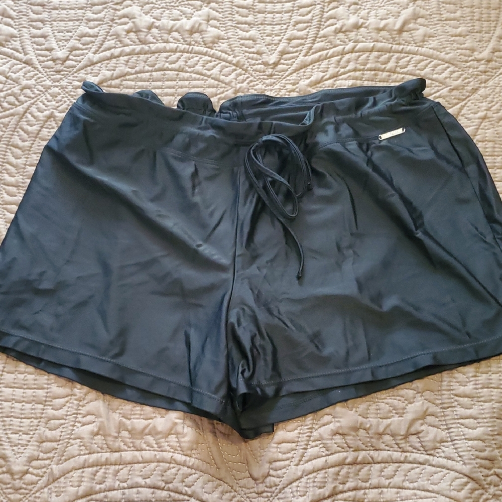 ZeroXposur Women's Black Athletic Swim Shorts